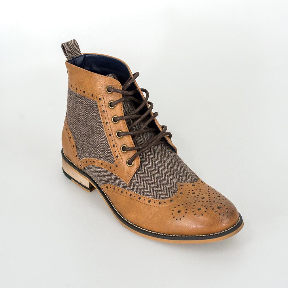 Cavani Sherlock Tan Tweed Boots