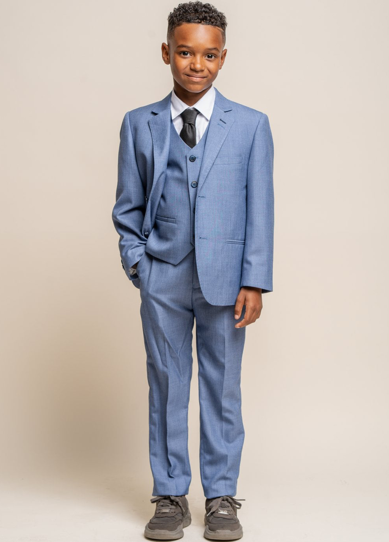 Cavani Boys Sky Blue Jay 3 Piece Formal Suit