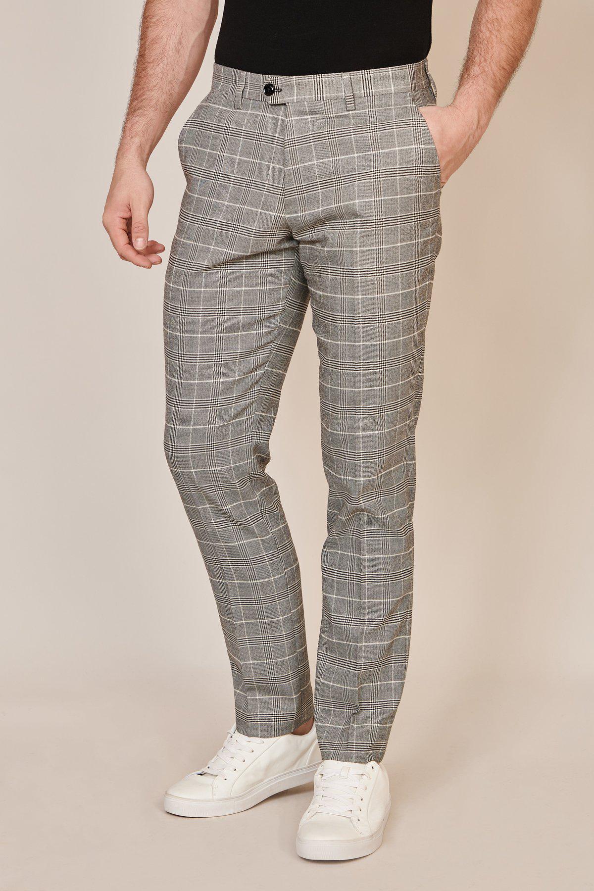 Marc Darcy Ross Grey Check 3 Piece Suit - Image 4