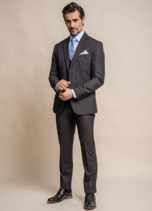 Cavani Seeba Grey Lightweight 3 Piece Suit