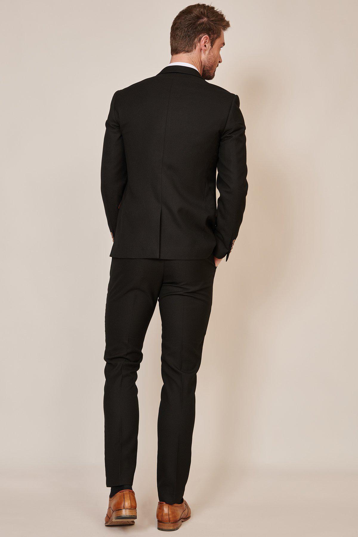 Marc Darcy Max Black 3 Piece Slim Fit Suit - Image 10