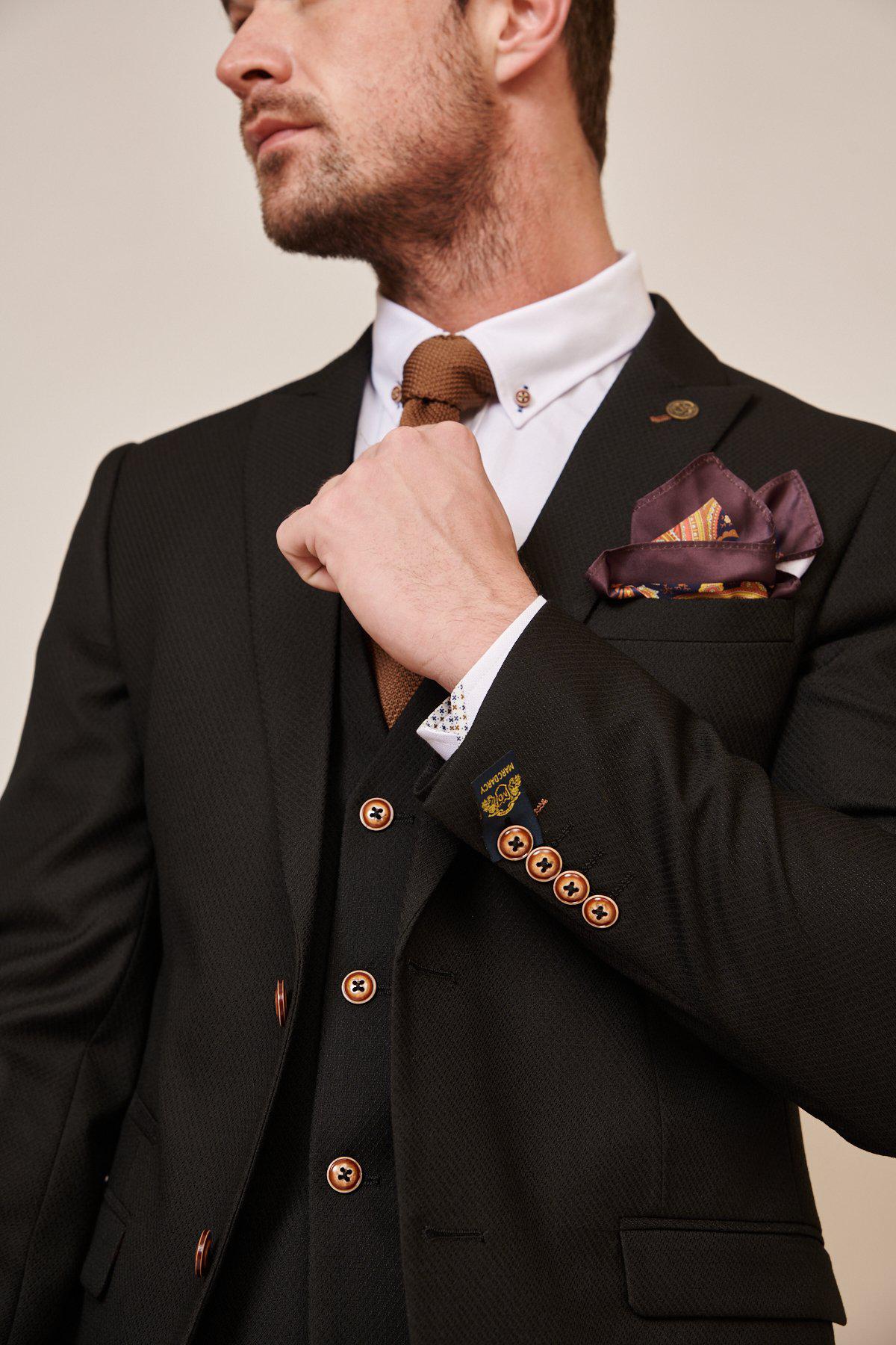 Marc Darcy Max Black 3 Piece Slim Fit Suit - Image 5