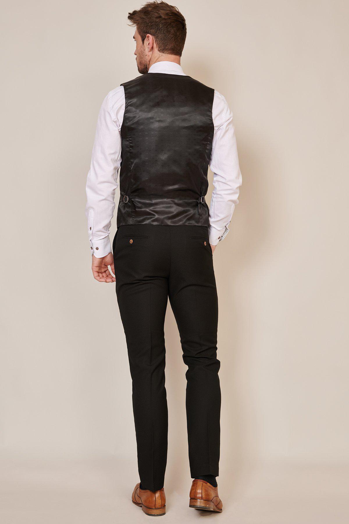 Marc Darcy Max Black 3 Piece Slim Fit Suit - Image 11