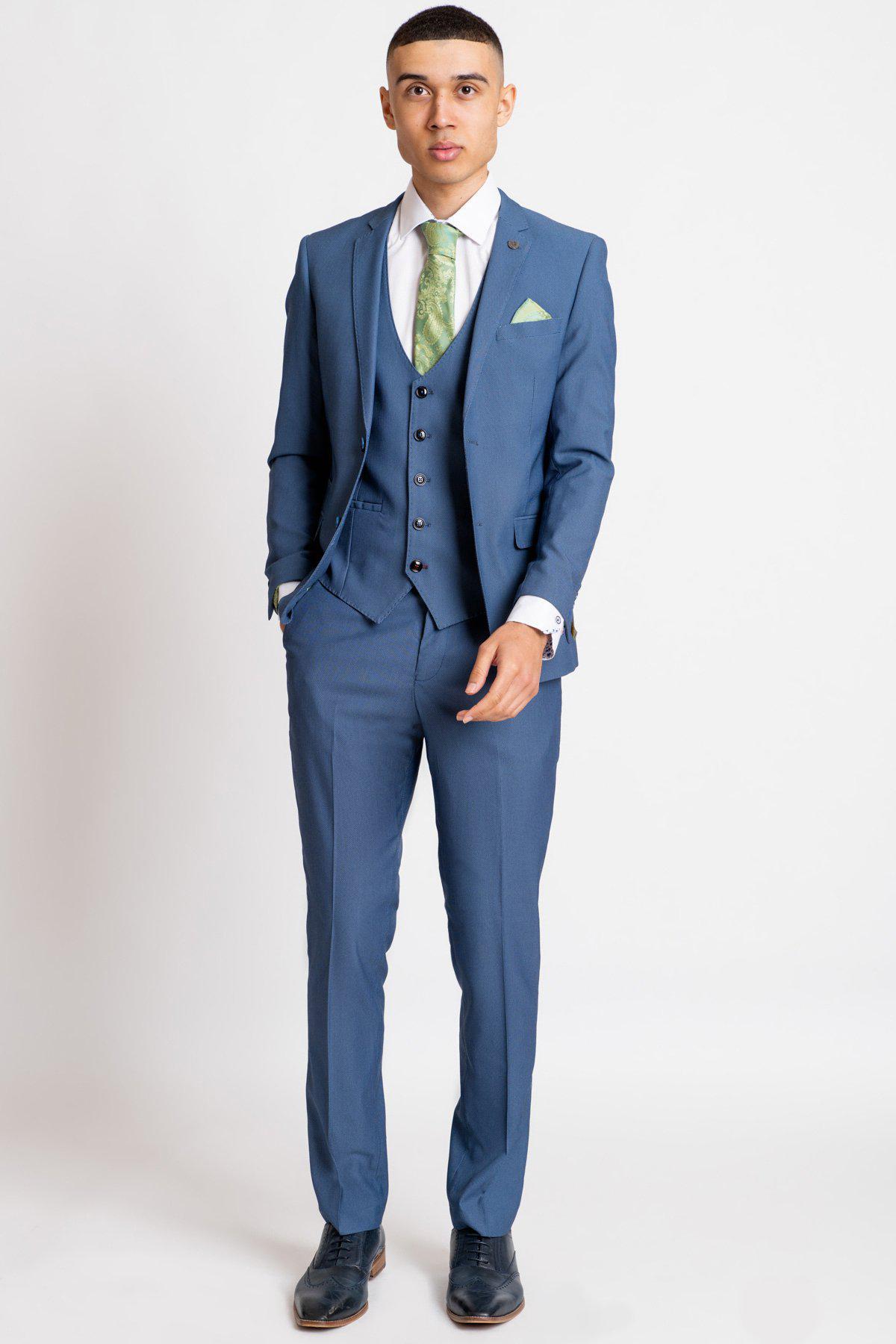 Marc Darcy Danny Sky Blue 3 Piece Suit - Image 3