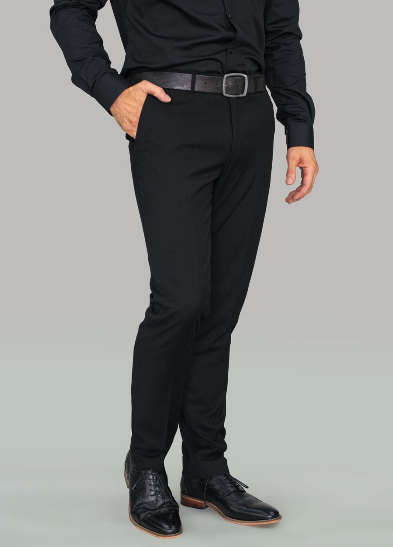 Cavani Marco Black Suit Trousers Slim Fit Regular Length
