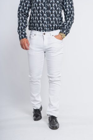 Men's Cavani Milano White Denim Stretch Jeans
