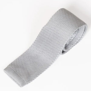 Marc Darcy Silver Grey Smart Knitted Tie