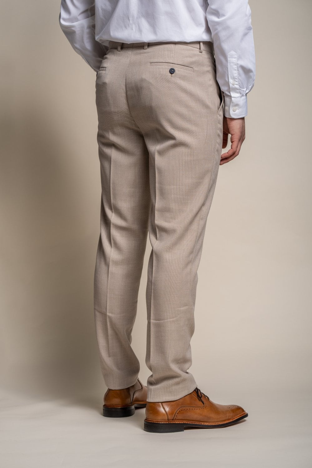 Cavani Miami Beige 3 Piece Slim Fit Wedding Suit - Image 7