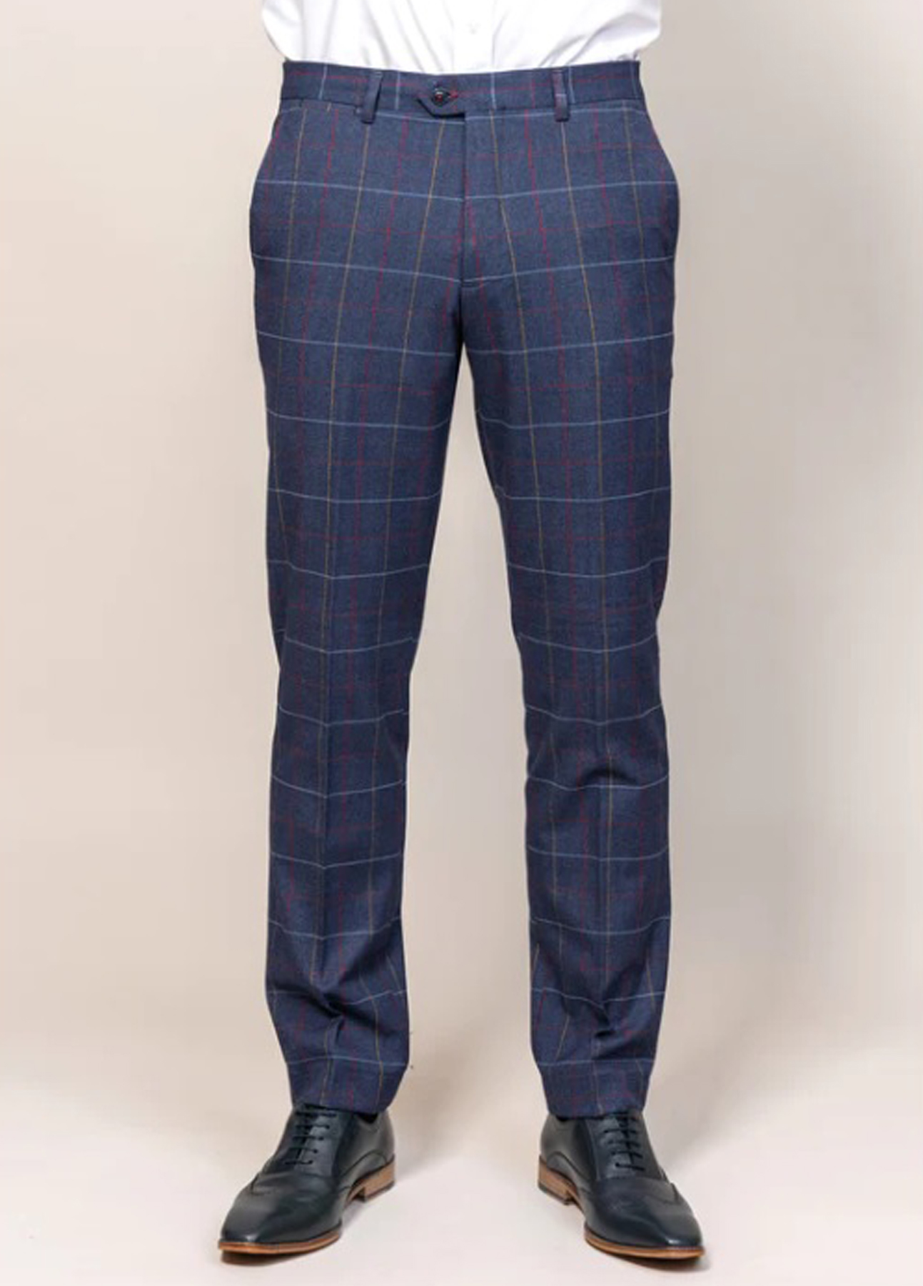 Marc Darcy Drake Navy Tweed Check Wedding 3 Piece Suit - Image 10