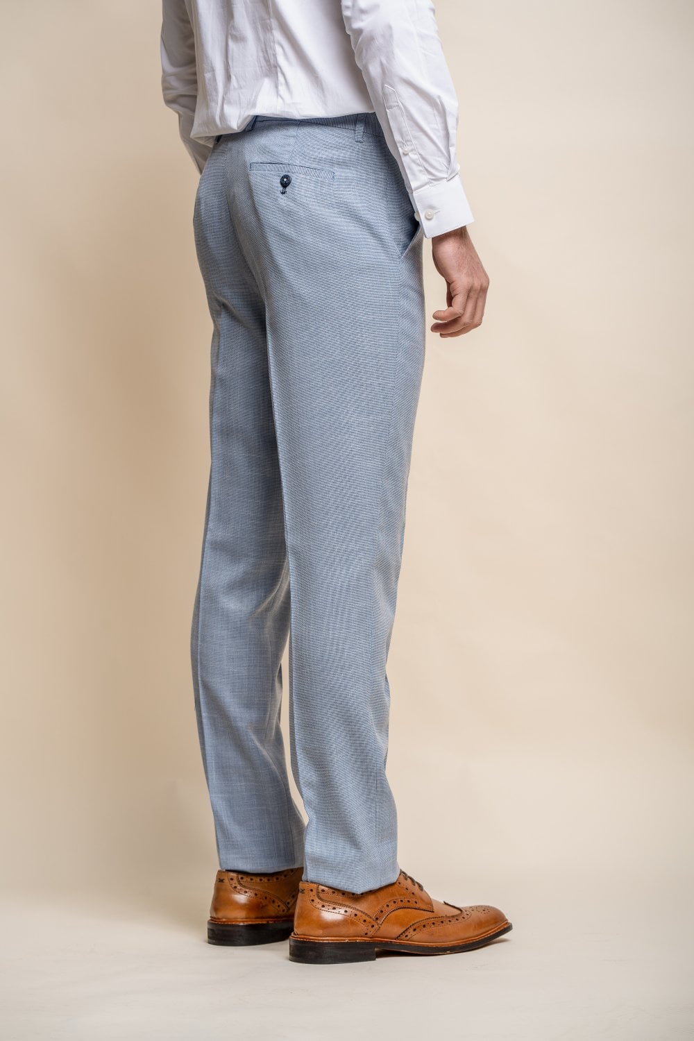 Cavani Miami Sky Blue 3 Piece Slim Fit Wedding Suit - Image 7