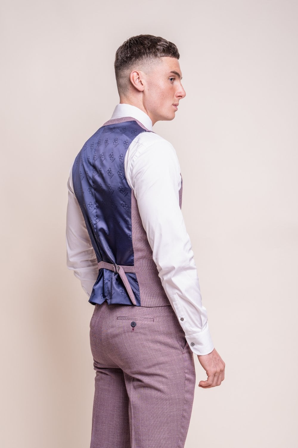 Cavani Miami Lilac 3 Piece Slim Fit Wedding Suit - Image 5