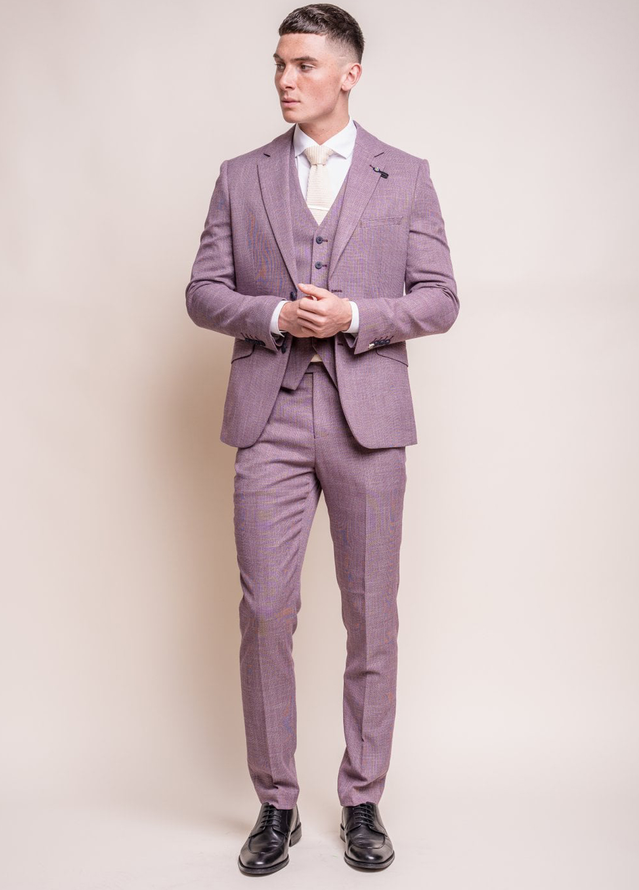 Cavani Miami Lilac 3 Piece Slim Fit Wedding Suit