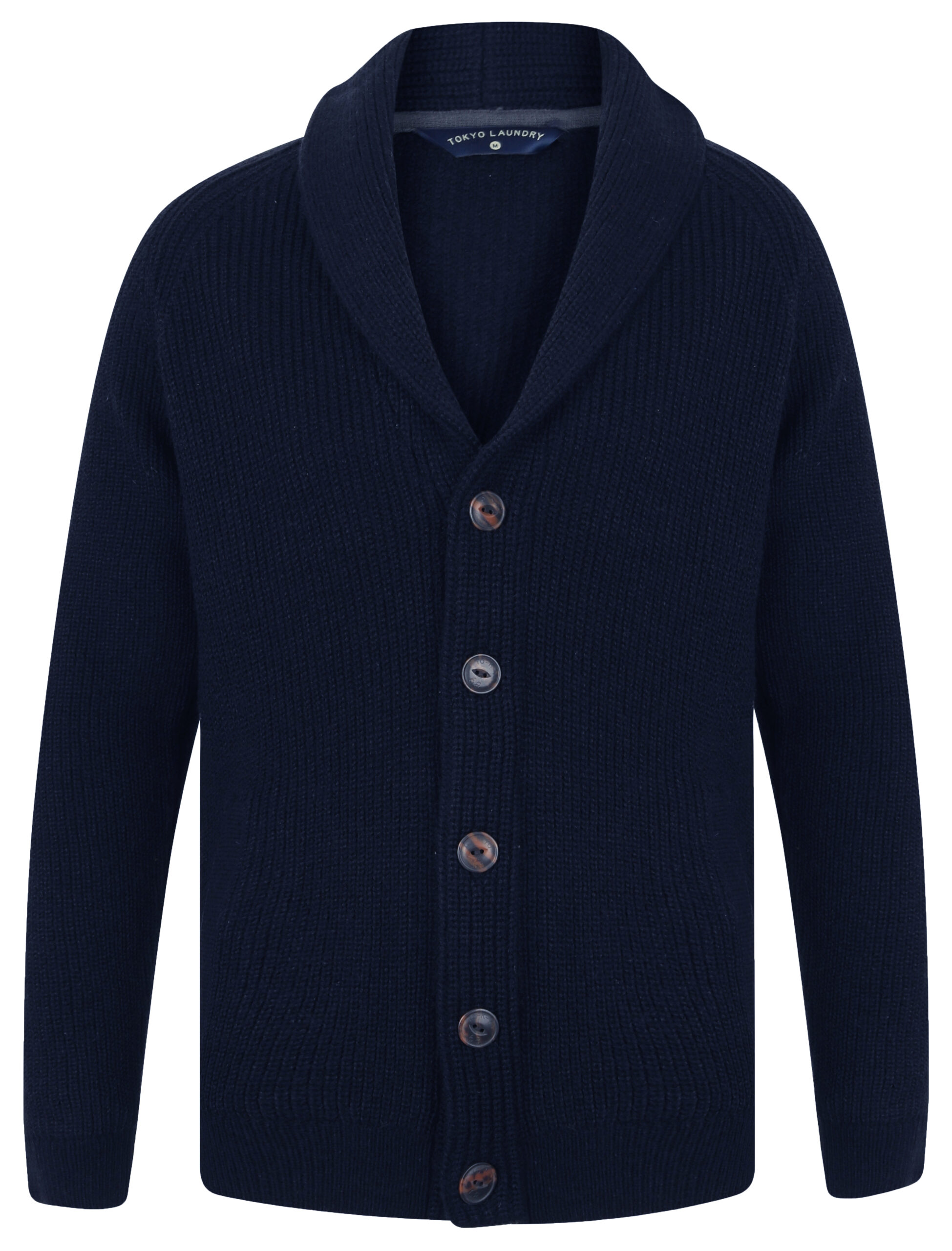 Mens Tokyo Laundry Knitted Shawl Neck Cardigan - Image 4