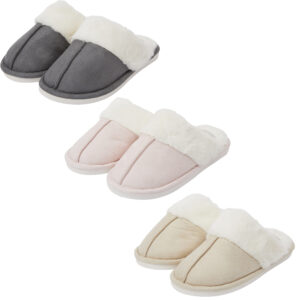 Women's Tokyo Laundry Open Back Fleece Slippers