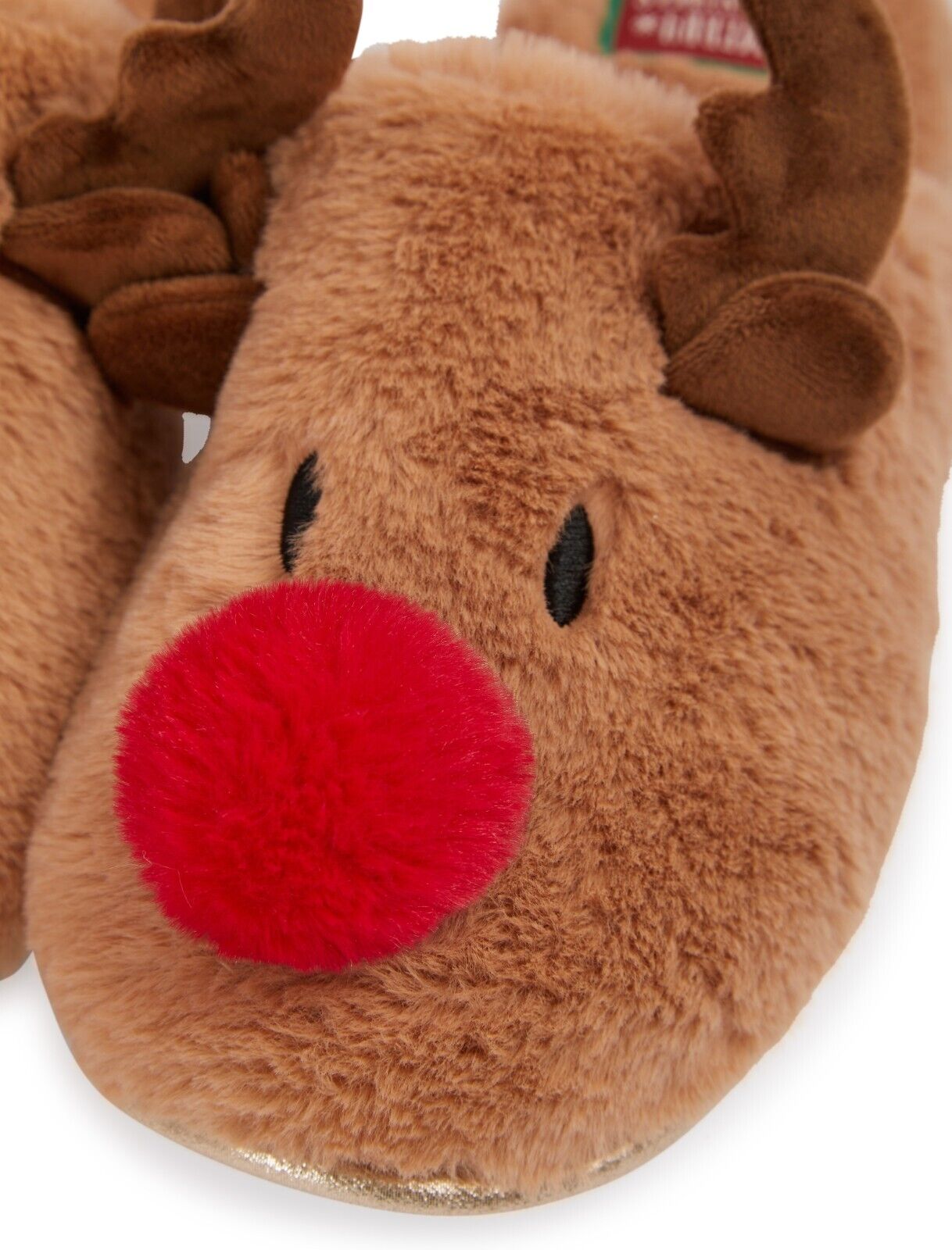Women's Christmas Novelty Reindeer Open Back Slippers - Image 3
