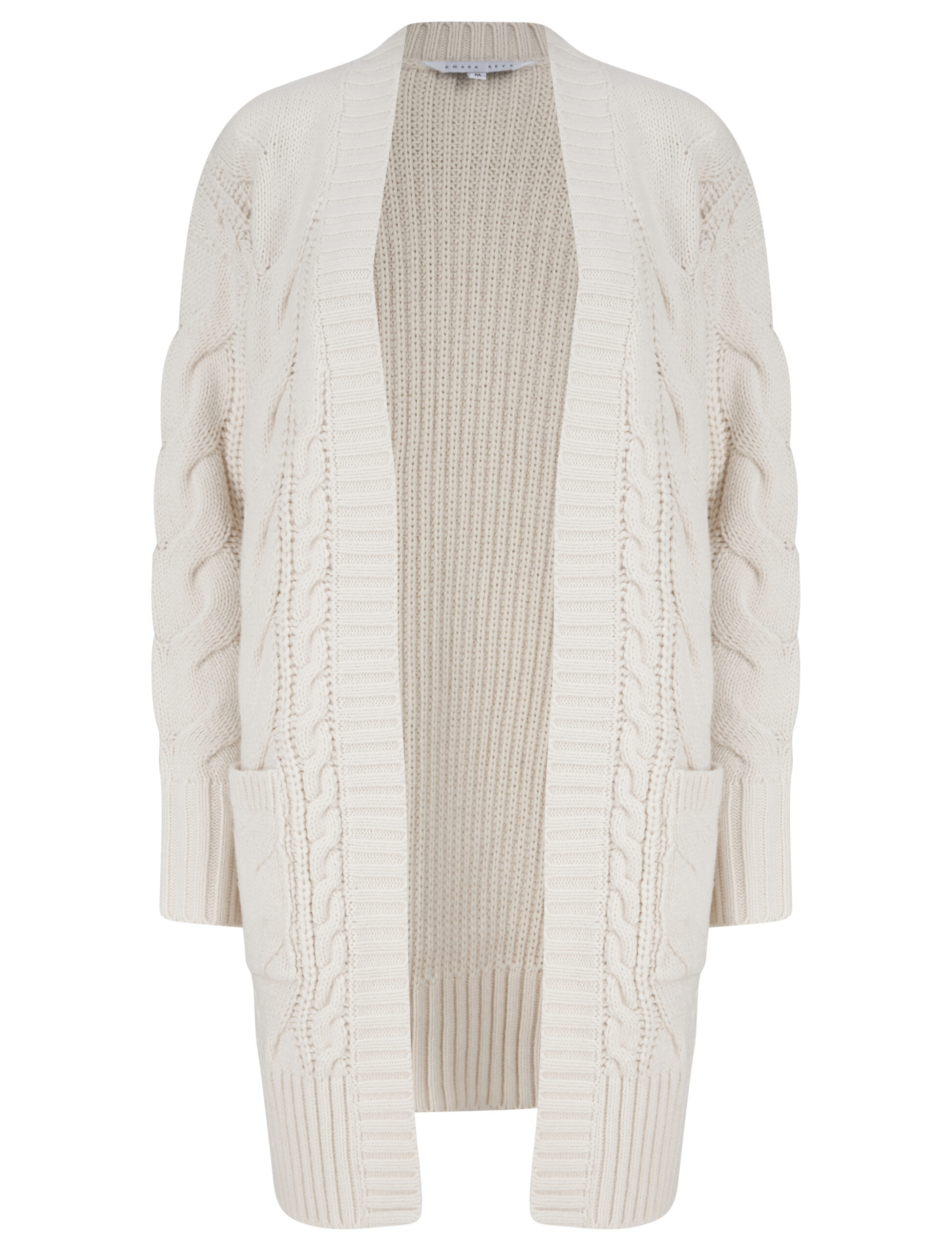 Womens Long Cable Knitted Longline Maxi Oversized Cardigan - Image 2