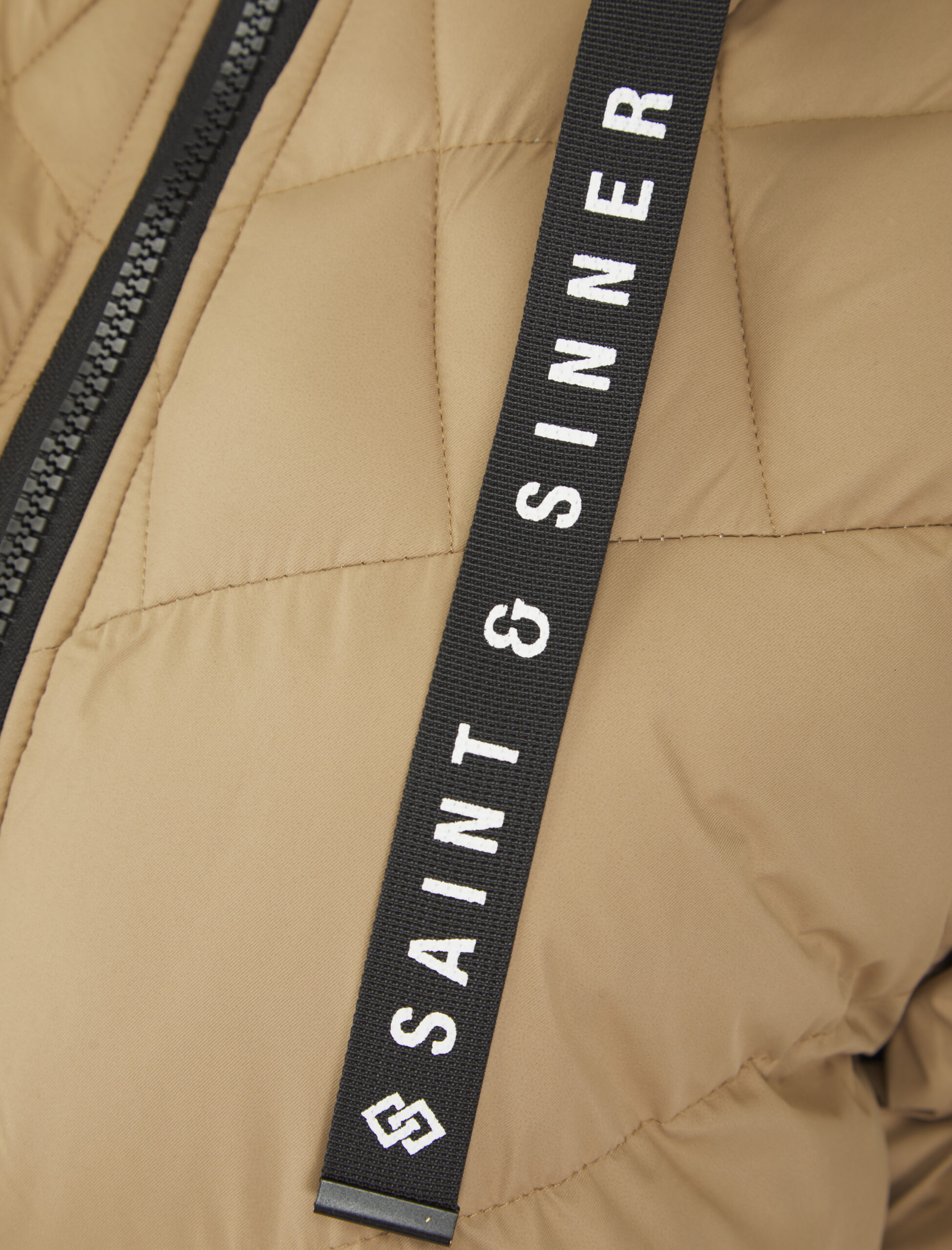 Women’s Long Oversized Padded Camel Hooded Winter Coat - Image 6