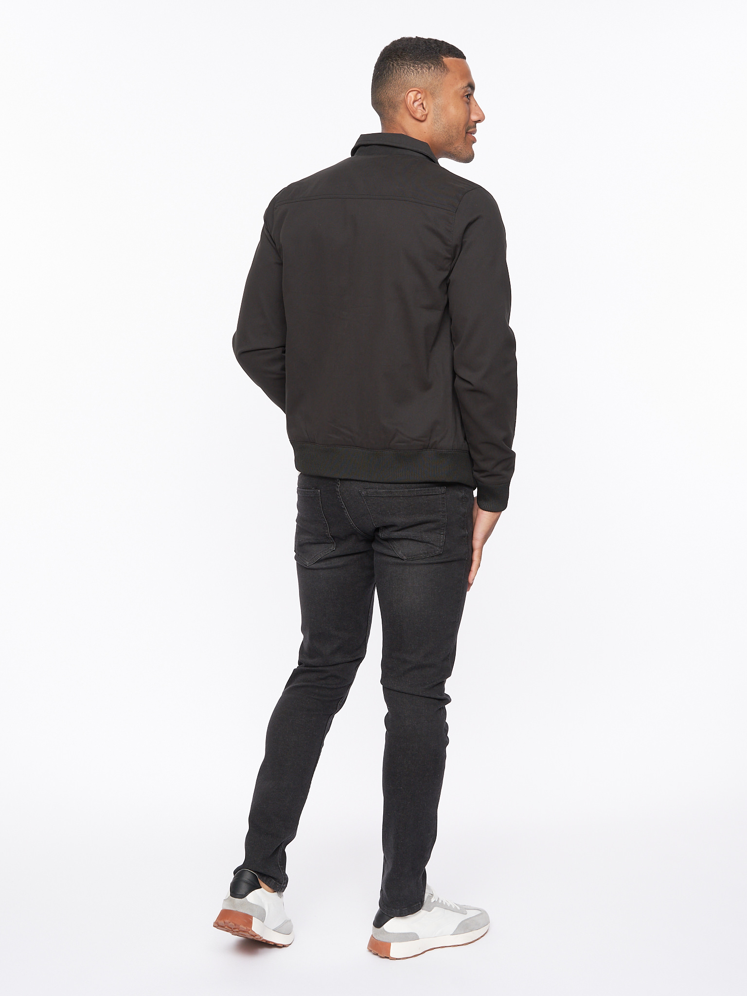 Mens Bench Smart Full Zip Jacket Cotton Harrington Coat - Image 7