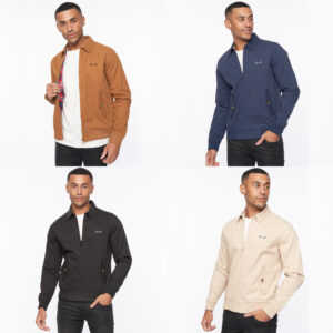 Mens Bench Smart Full Zip Jacket Cotton Harrington Coat