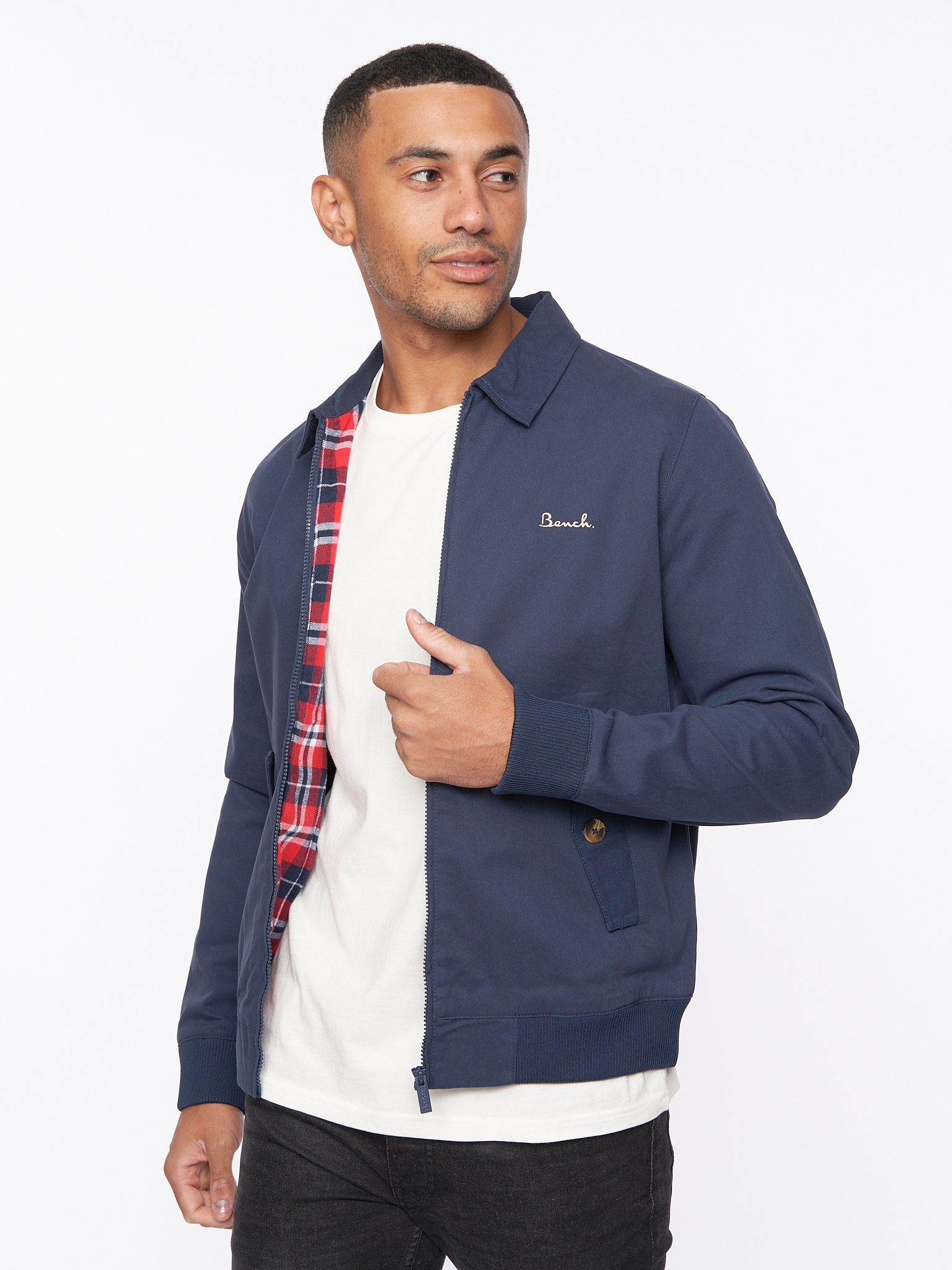 Mens Bench Smart Full Zip Jacket Cotton Harrington Coat - Image 16