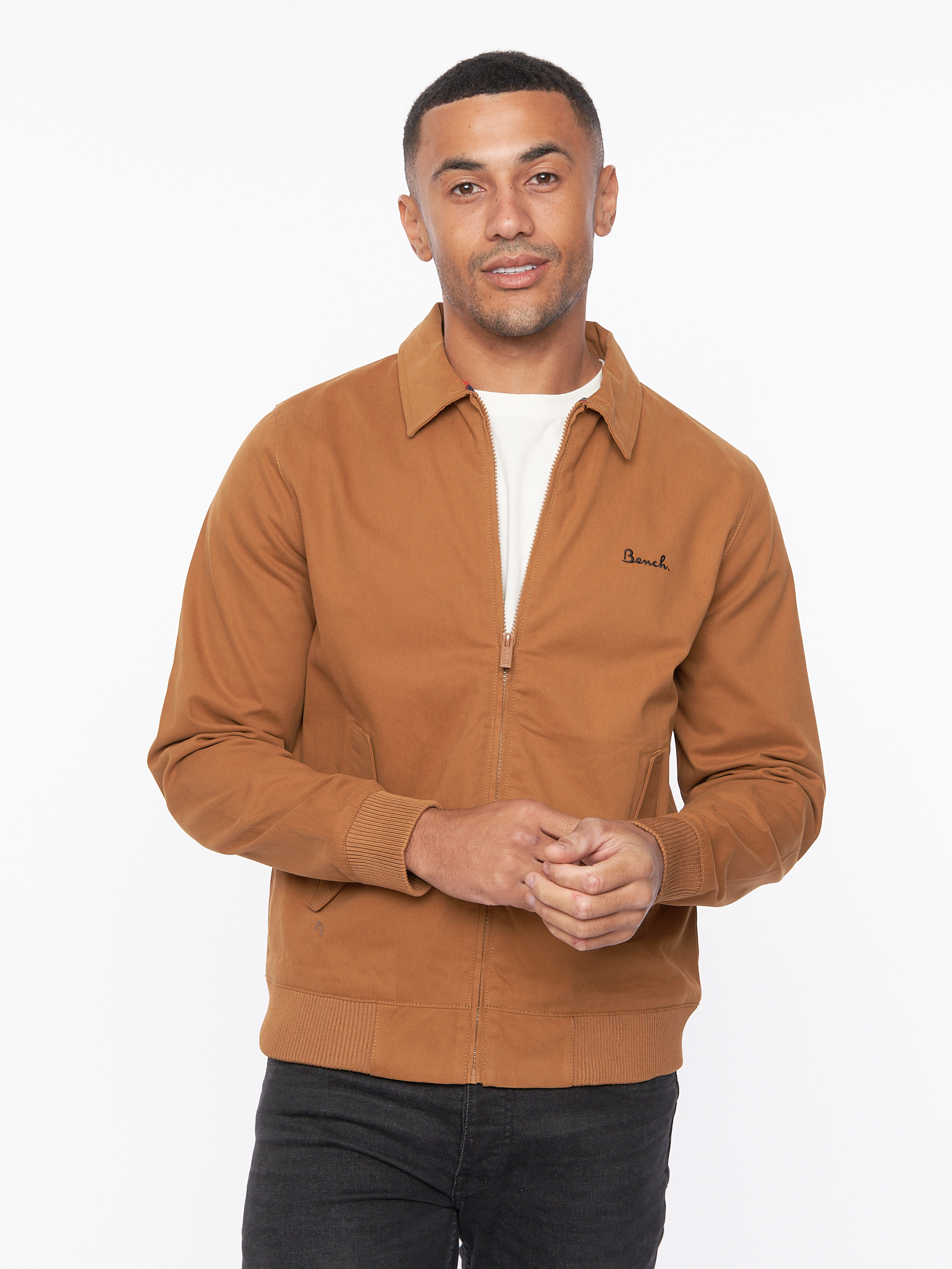Mens Bench Smart Full Zip Jacket Cotton Harrington Coat - Image 20