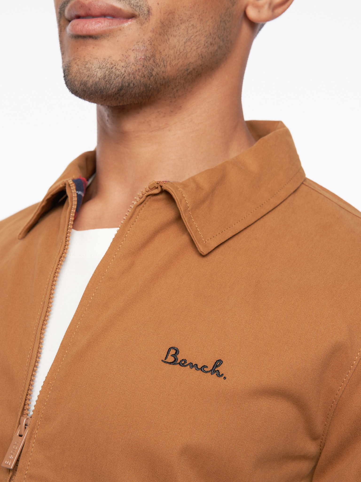 Mens Bench Smart Full Zip Jacket Cotton Harrington Coat - Image 23