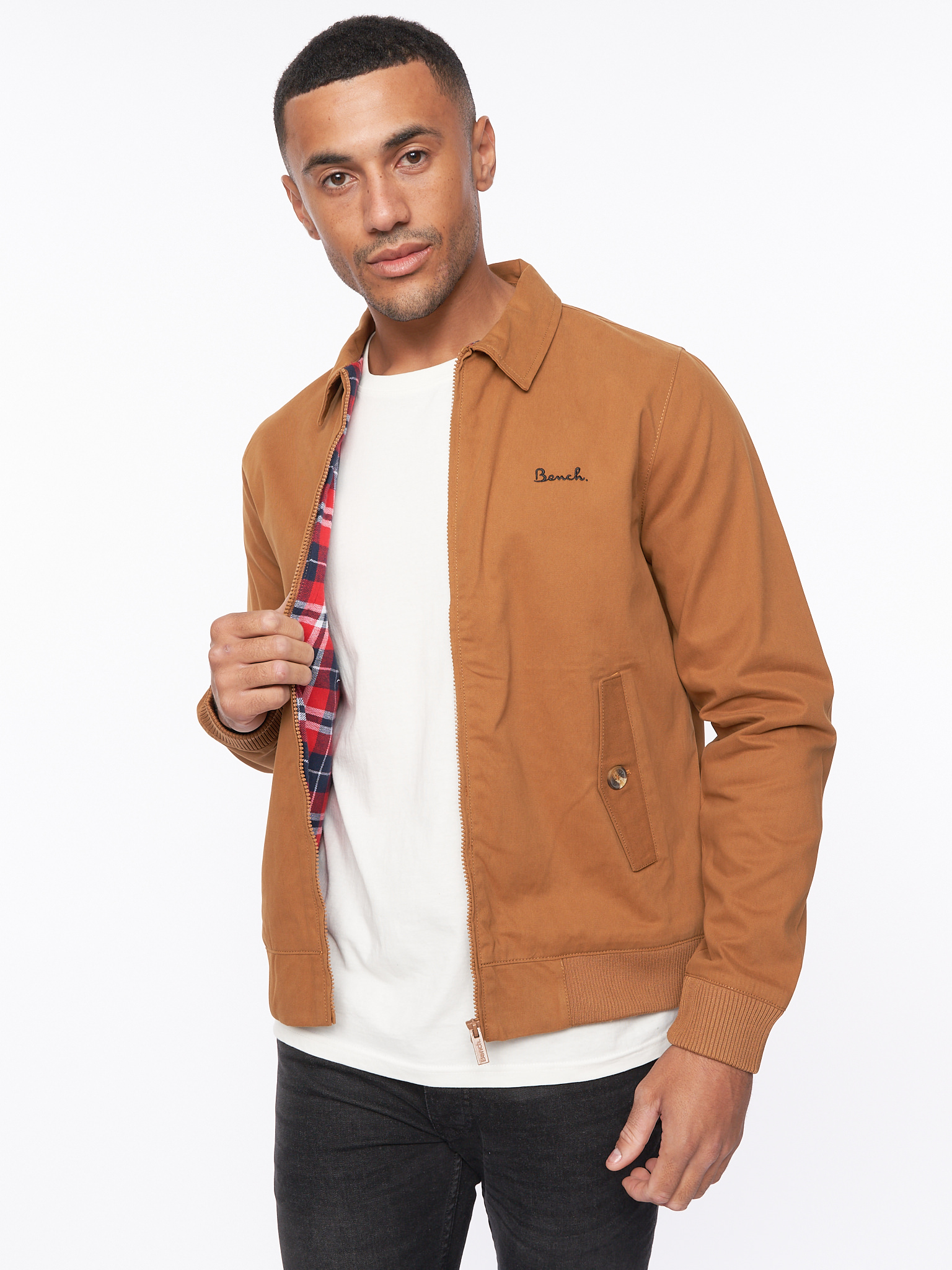 Mens Bench Smart Full Zip Jacket Cotton Harrington Coat - Image 24