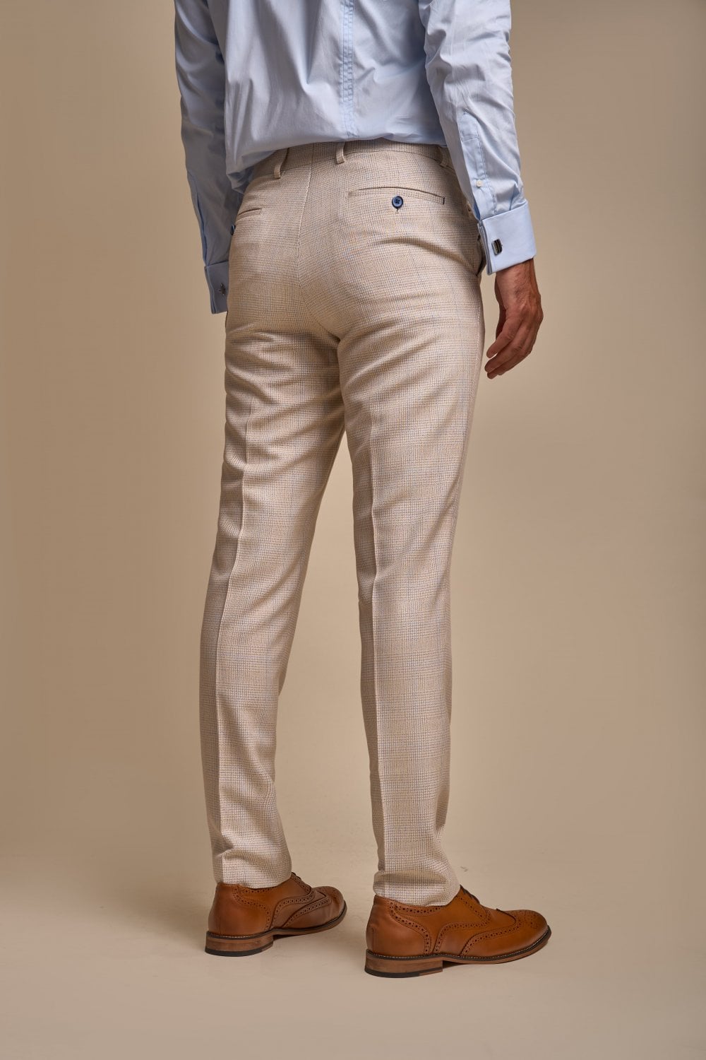 Cavani Caridi Cream Beige Double Breasted 2 Piece Suit - Image 6