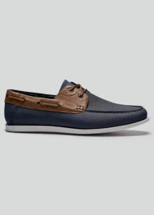 Cavani Andros Navy Lace Loafer Style Shoes