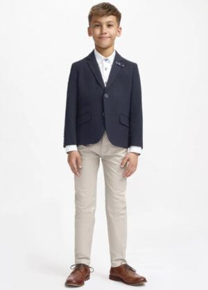 Cavani Boys Siren 2 Piece Contrast Suit Blazer & Chino's