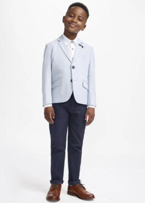 Cavani Boys Siren 2 Piece Contrast Suit Blazer & Chino's
