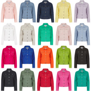 Women's Stretch Denim Jacket Summer Bright Fashion Coat