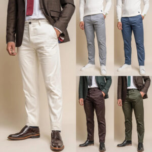 Men's Cavani Slim Fit Chino's Smart Casual Trousers