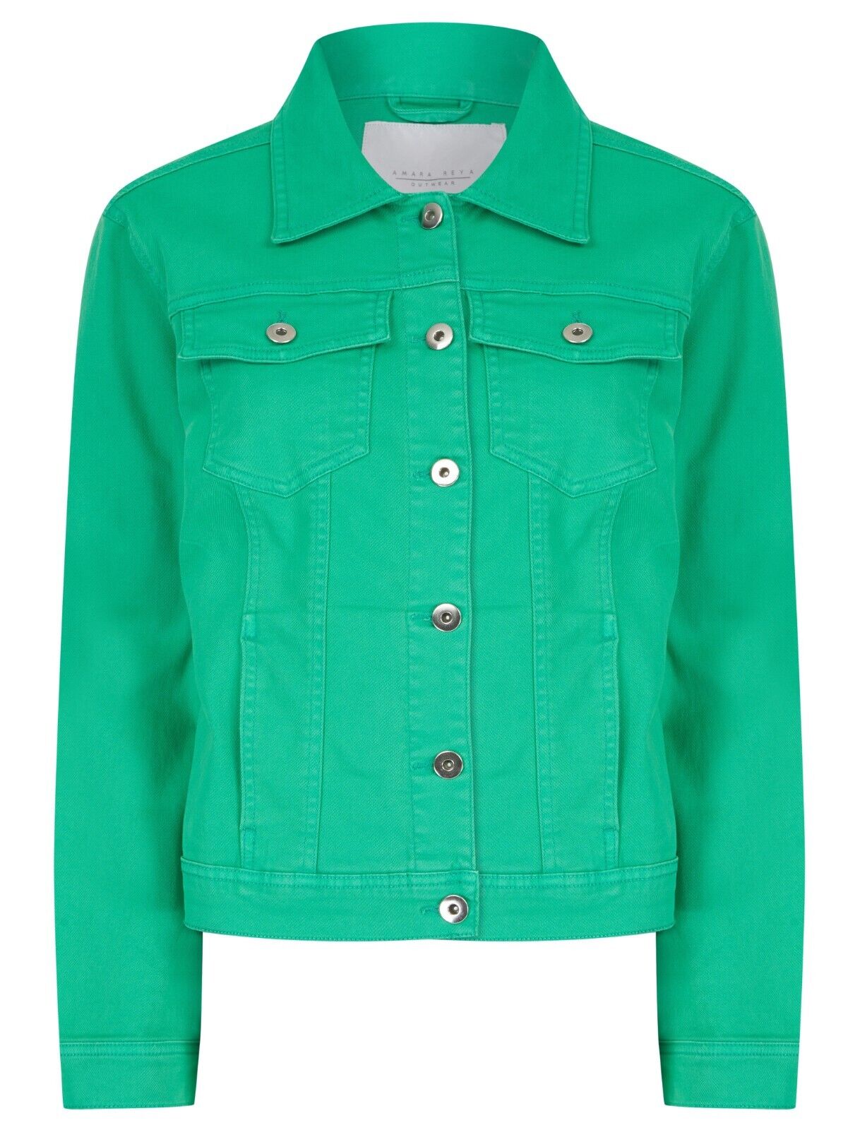 Amara Reya Women’s Apple Green Denim Jacket - Image 2