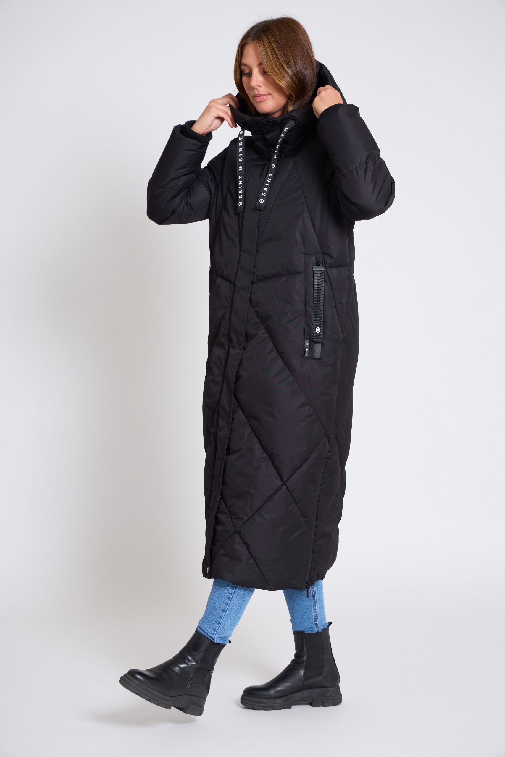 Women’s Long Oversized Padded Hooded Winter Coat - Image 6