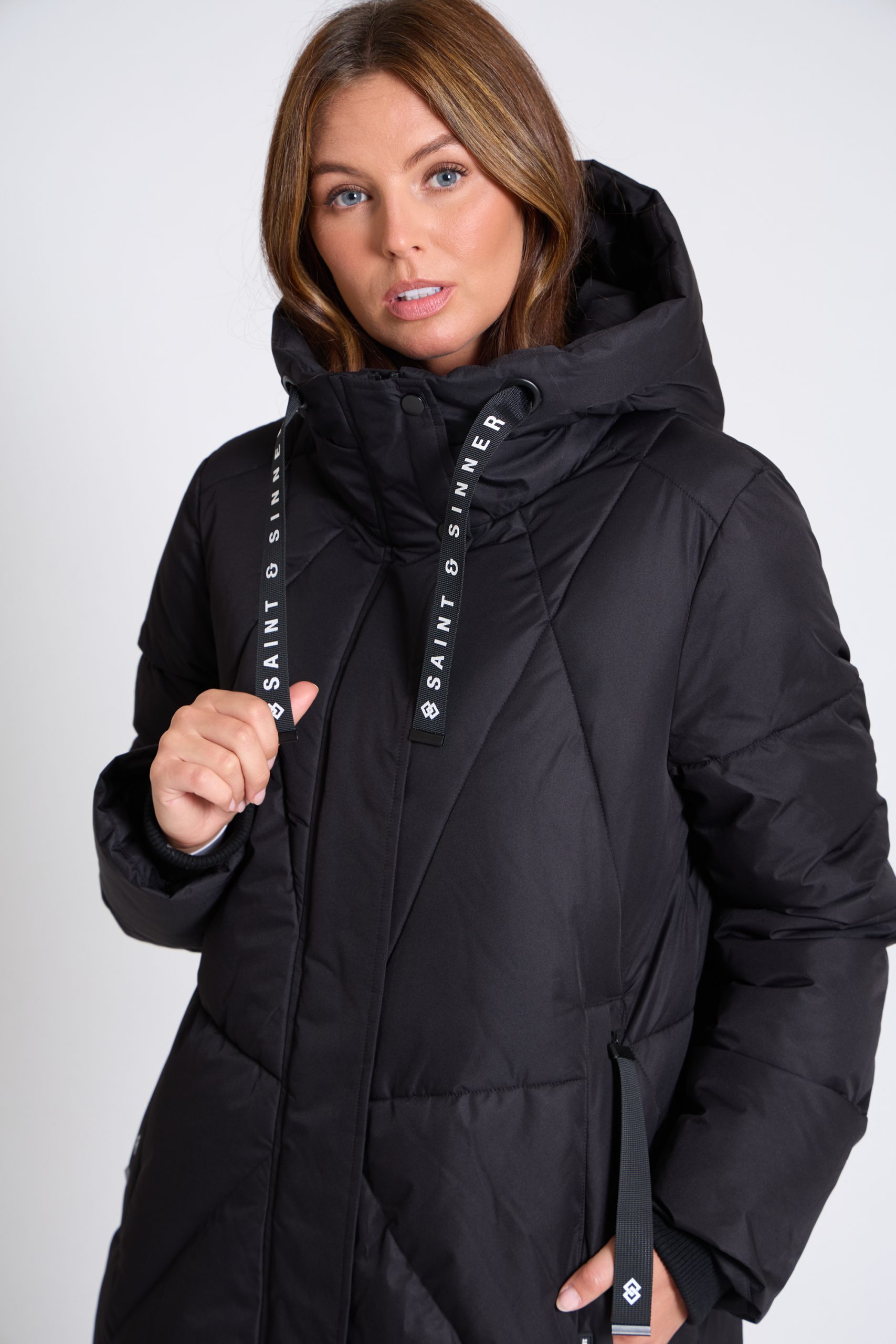 Women’s Long Oversized Padded Hooded Winter Coat - Image 7