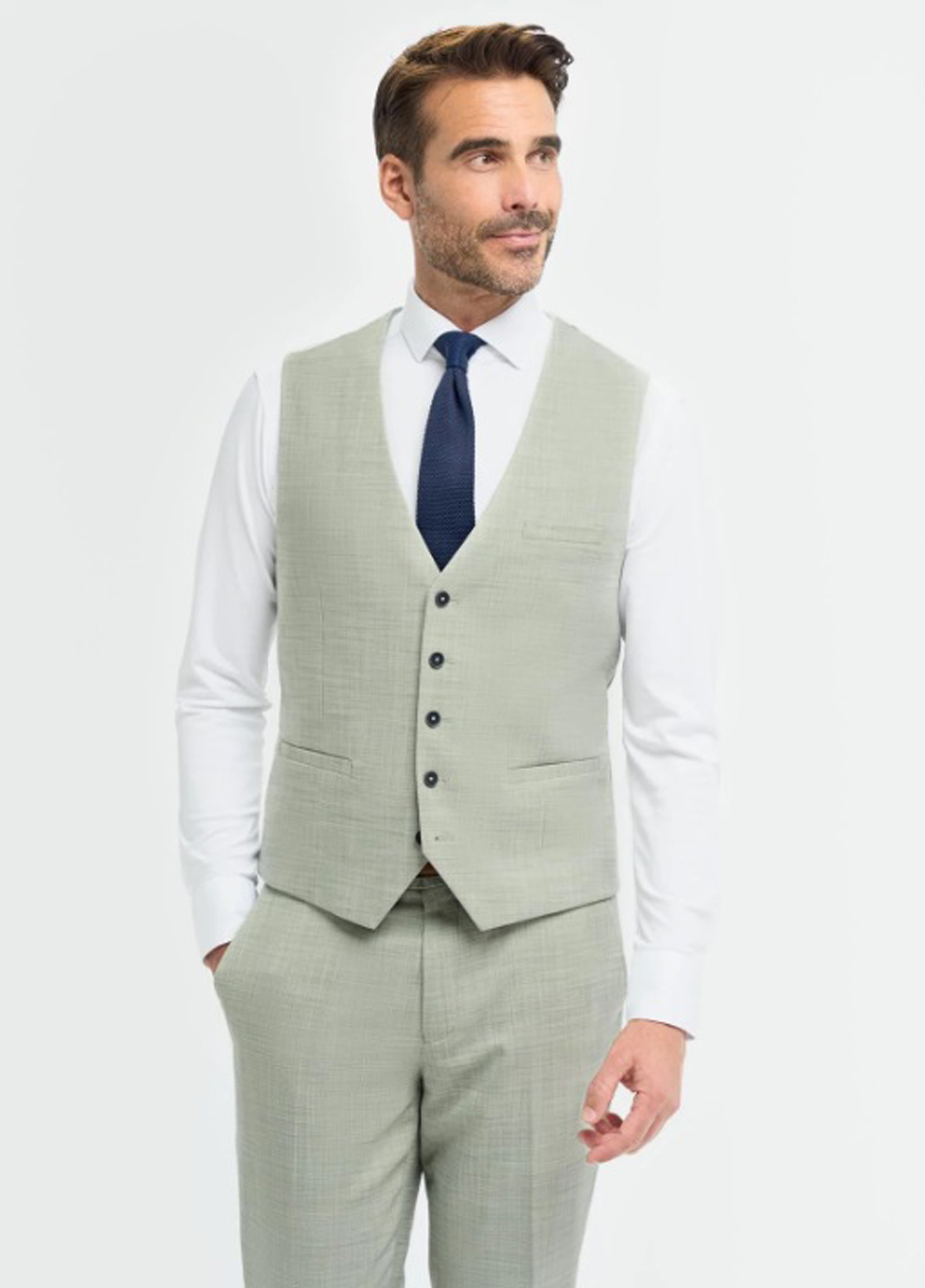 Cavani Camden Sage Green 3 Piece Slim Fit Suit - Image 6