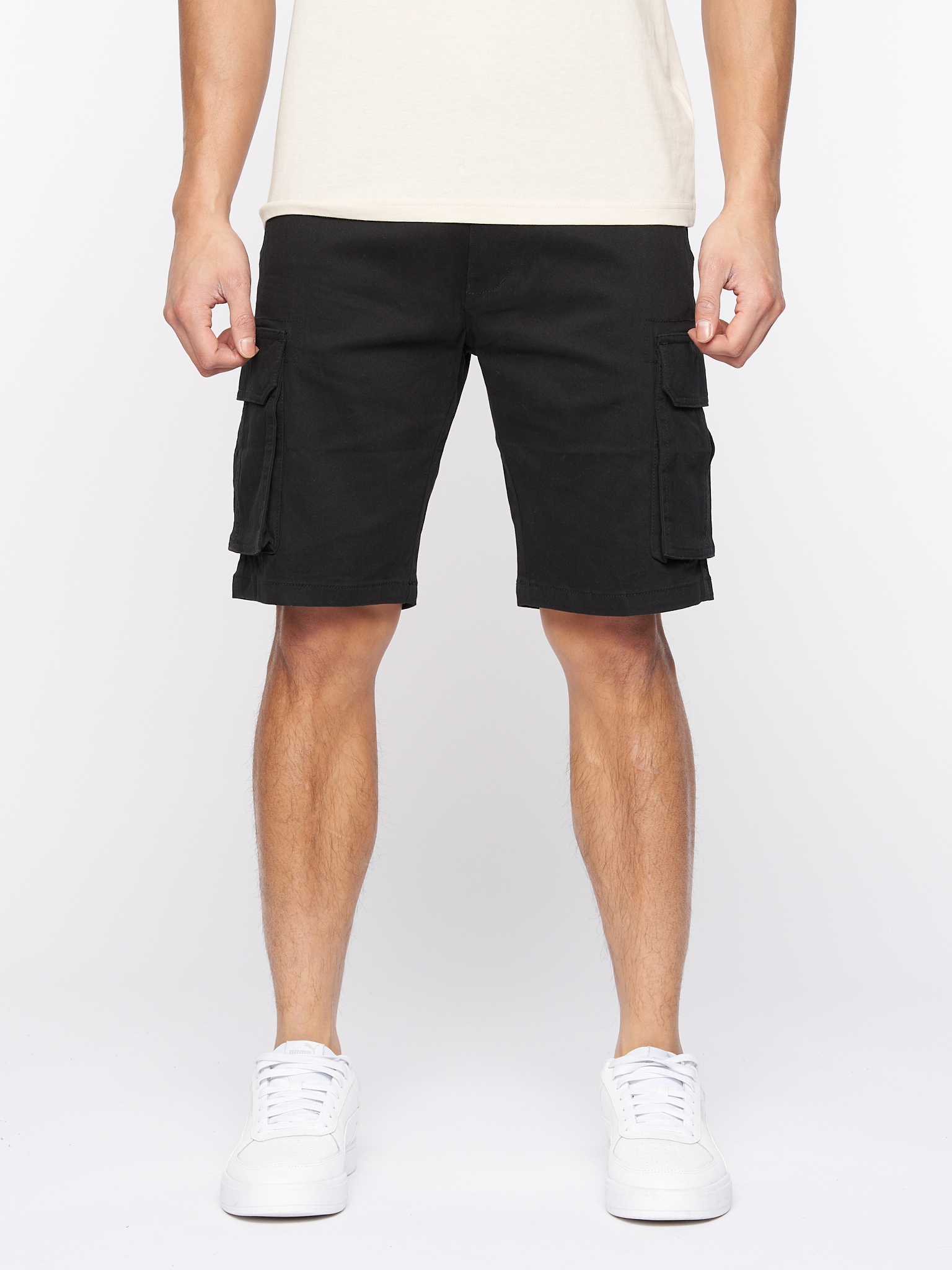 Men's Crosshatch Smart Casual Stretch Chino Cargo Shorts - Image 27
