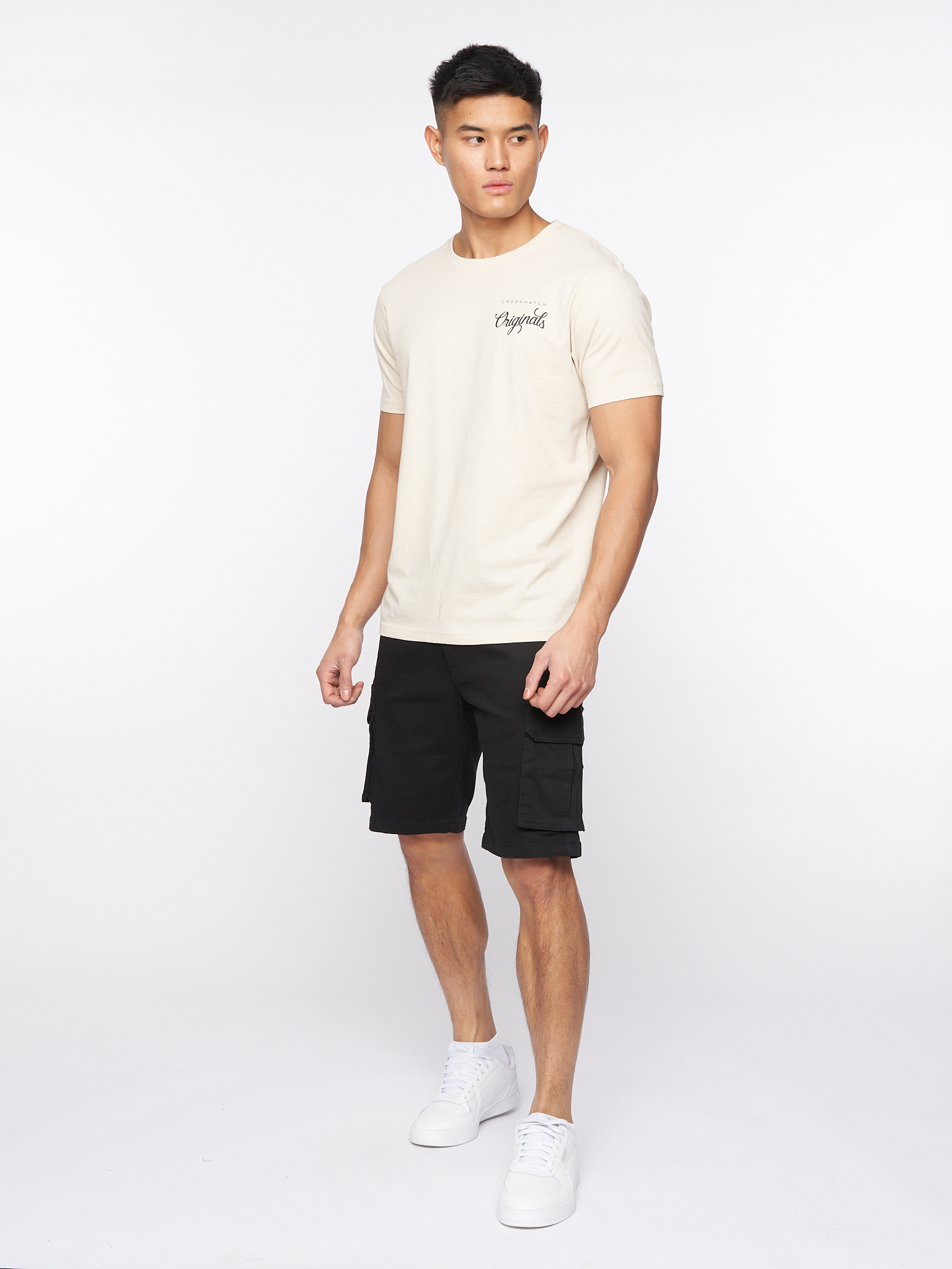 Men's Crosshatch Smart Casual Stretch Chino Cargo Shorts - Image 25