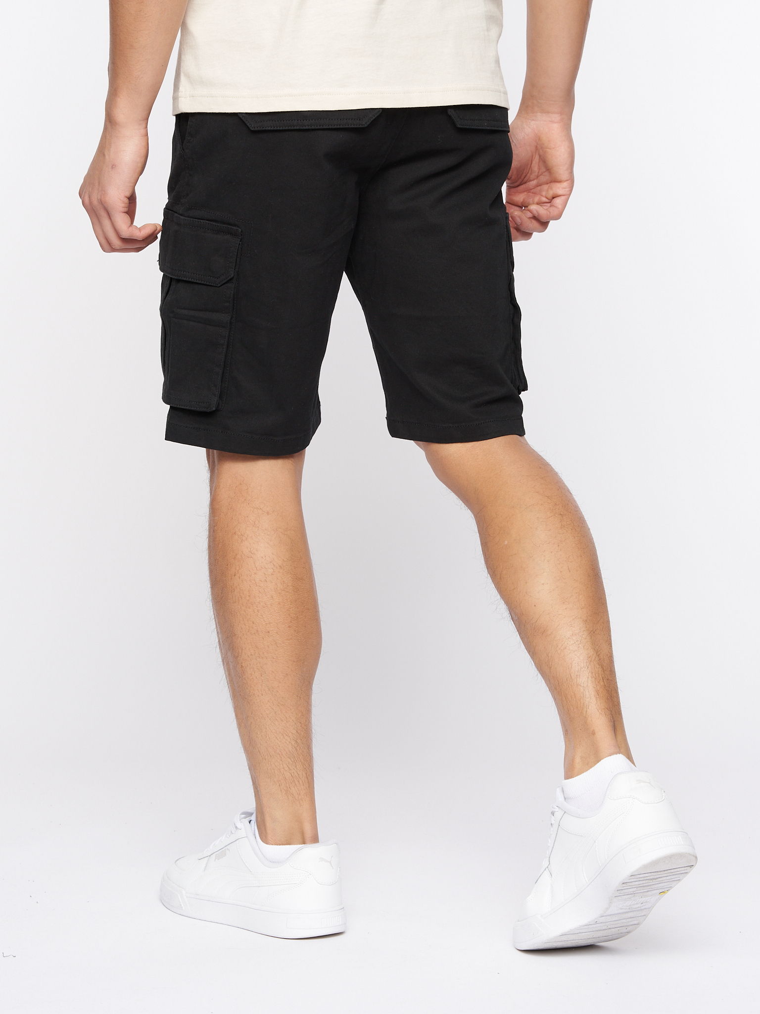 Men's Crosshatch Smart Casual Stretch Chino Cargo Shorts - Image 31