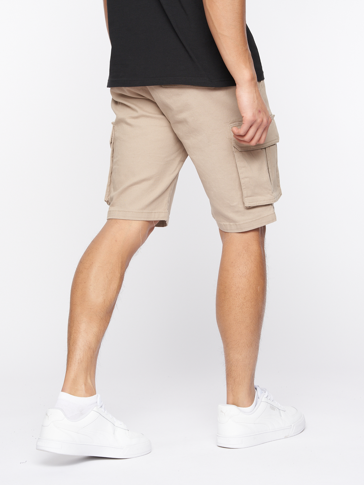 Men's Crosshatch Smart Casual Stretch Chino Cargo Shorts - Image 6
