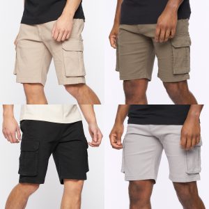 Men's Crosshatch Smart Casual Stretch Chino Cargo Shorts