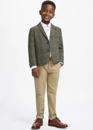 Boys Cavani 2 Piece Contrast Suit Blazer & Chino's