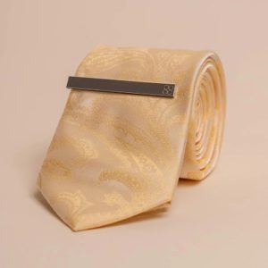 Cavani Yellow Paisley Tie – Luxury Formal Neck Tie
