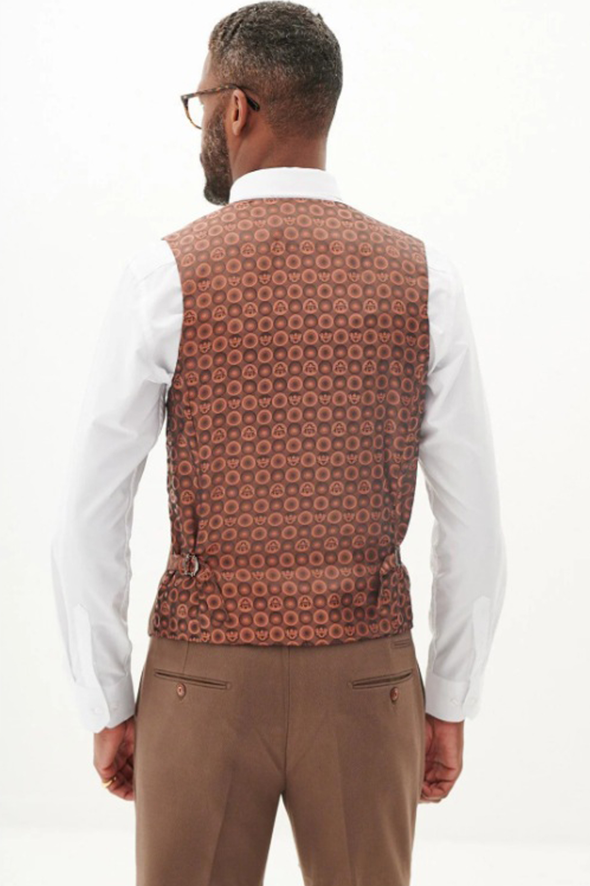 Marc Darcy Tan Brown 3 Piece Slim Fit Wedding Suit - Image 12