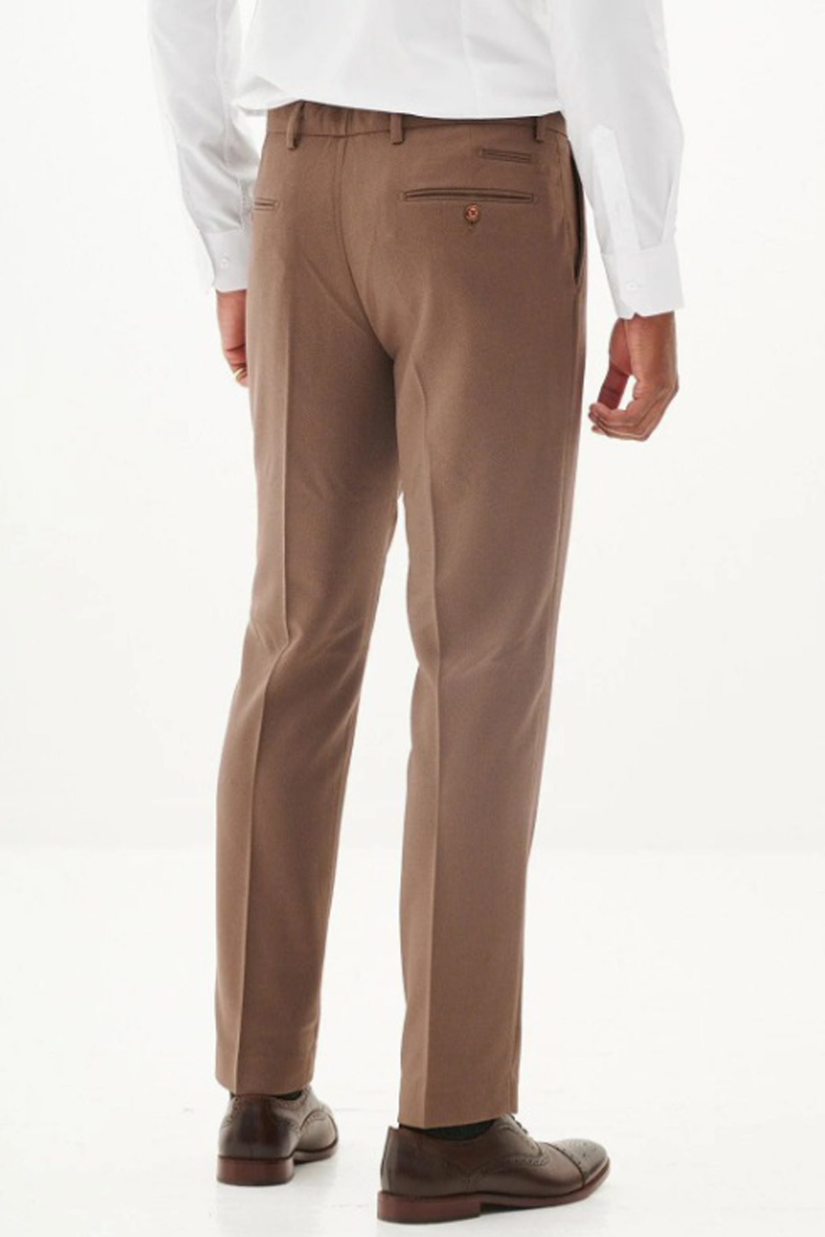 Marc Darcy Tan Brown 3 Piece Slim Fit Wedding Suit - Image 14