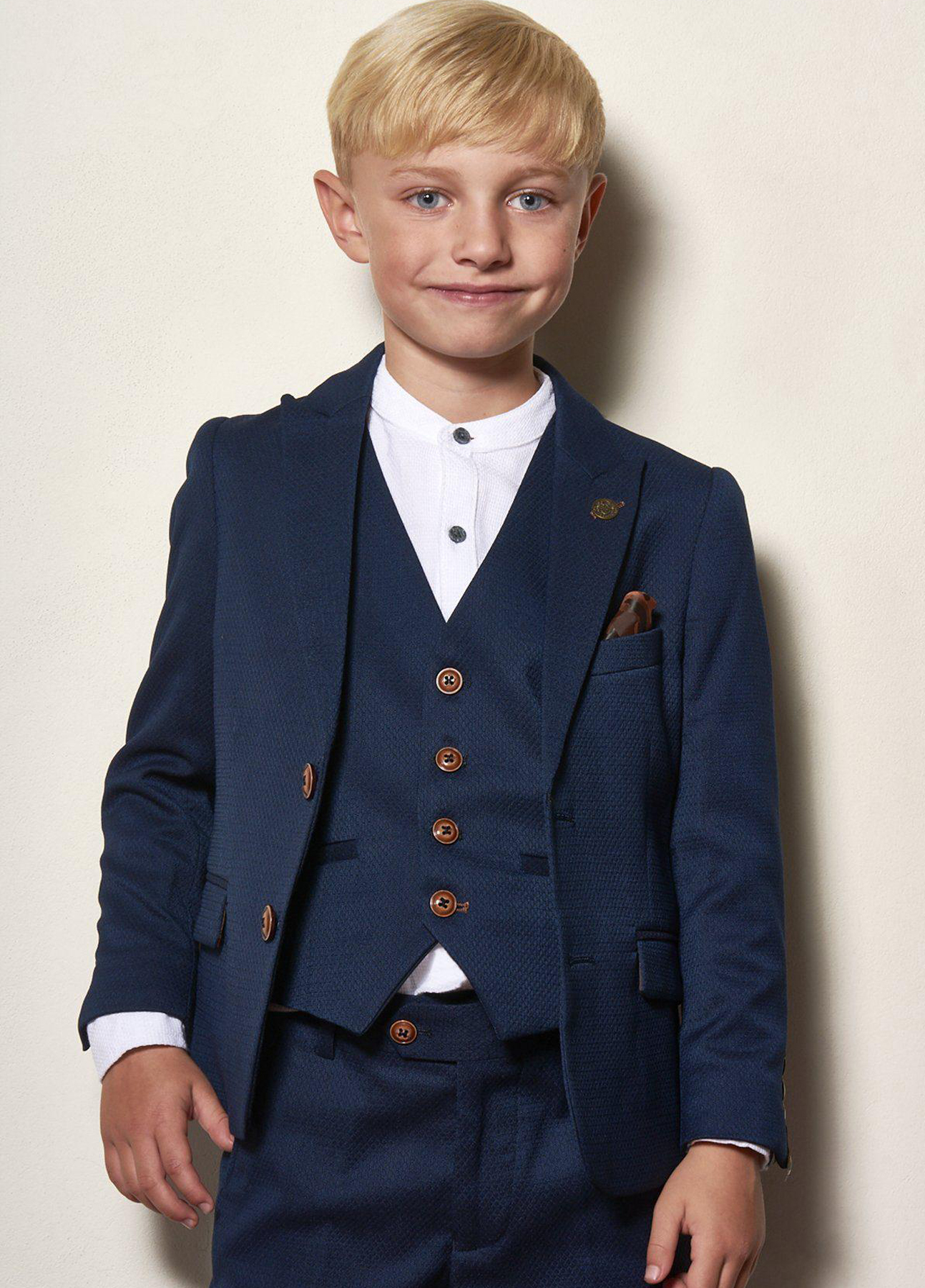 Marc Darcy Boys Royal Blue Three Piece Suit - Image 9
