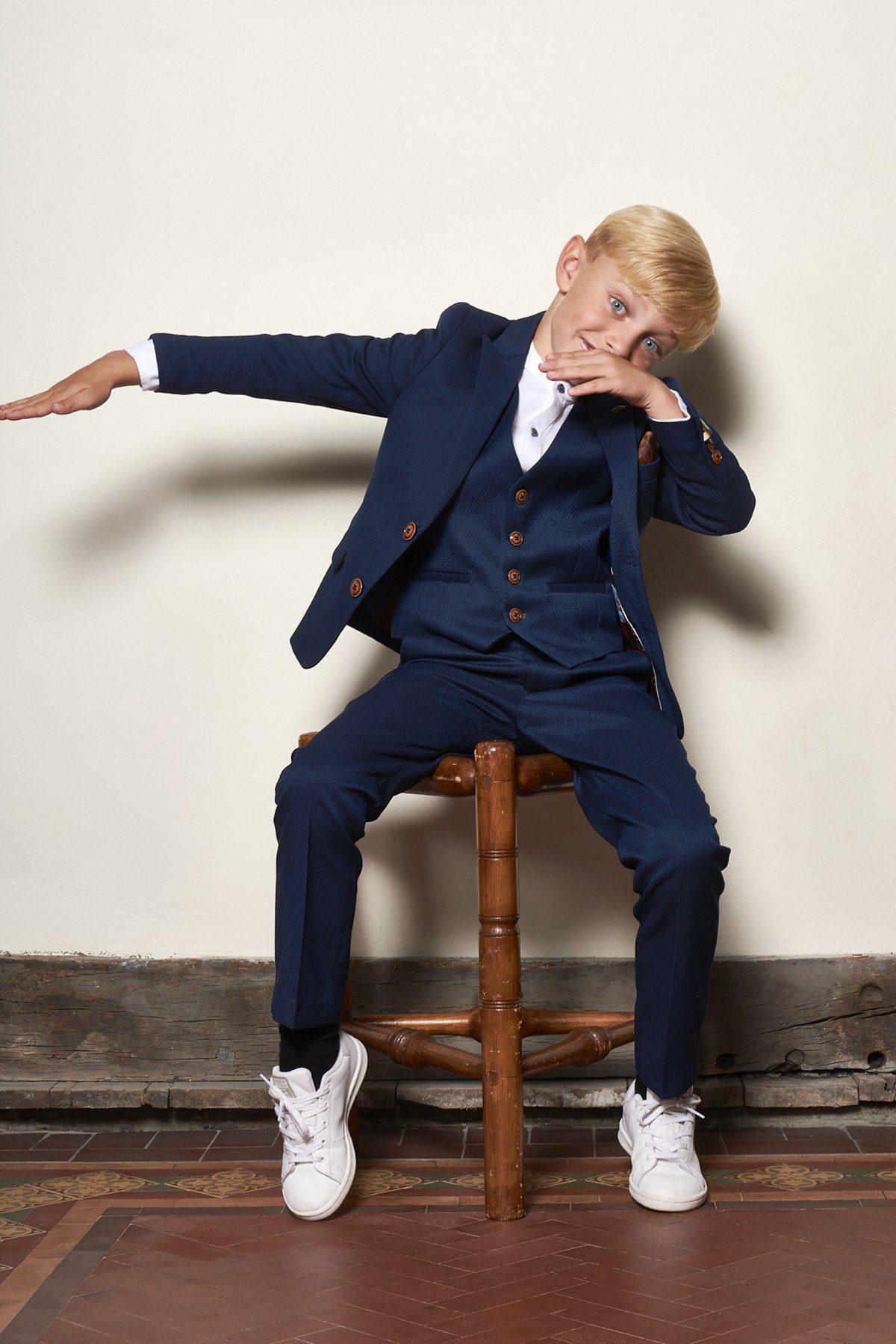 Marc Darcy Boys Royal Blue Three Piece Suit - Image 4